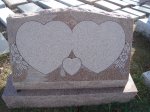 #23 - Mountain Rose slant - 2-6 slant on a base with a triple heart design